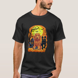 T-shirt Goldendoodle Chien Avec Citrouilles drôle Effrayan