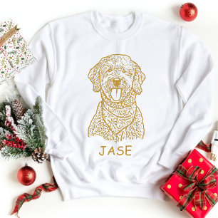 T-shirt Goldendoodle Chien Dessin Personnalisé À La Main