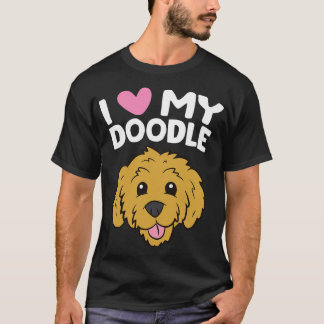 T-shirt Goldendoodle Chien J'Aime Mon Doodle Funny Pet Gol