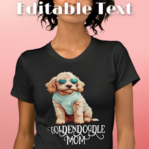T-shirt Goldendoodle Chien Maman Lunettes de soleil