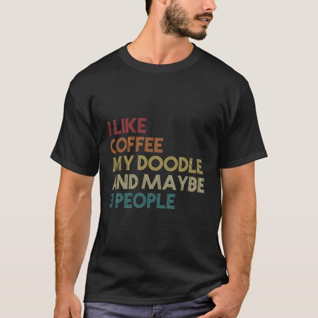 T-shirt Goldendoodle Chien Propriétaire Café Amateurs Cade (Devant)