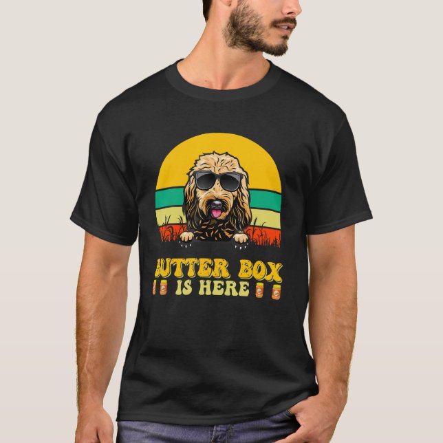 T-shirt Goldendoodle Dog Butter Box Is Here Father s Day (Devant)