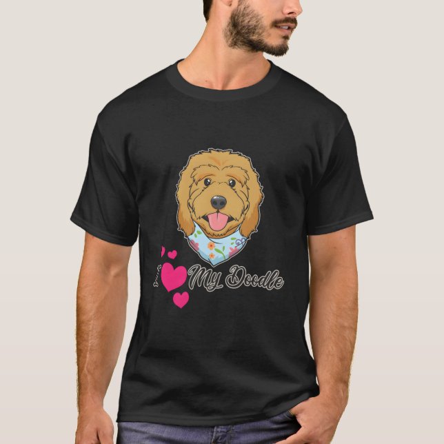 T-shirt Goldendoodle Don J'Aime Mon Doodle D'Or (Devant)