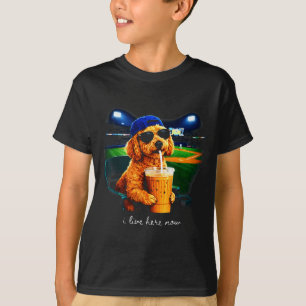 T-shirt Goldendoodle drôle de chien fan de baseball mème v