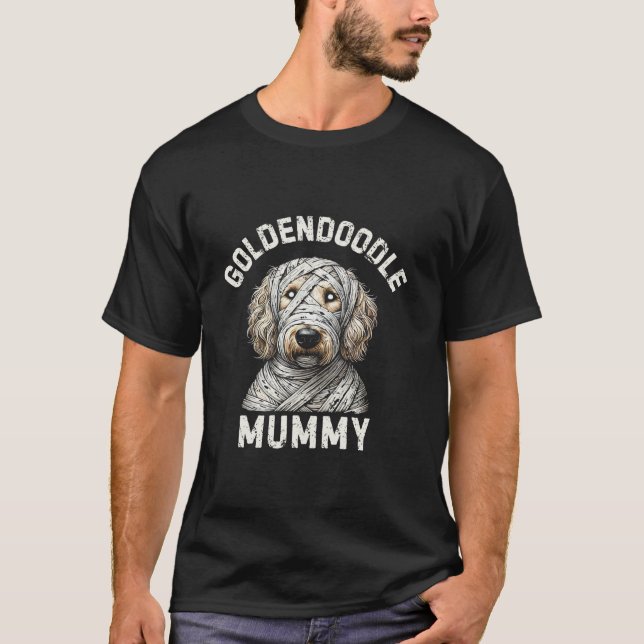 T-shirt Goldendoodle Funny Chien Facile pas cher Halloween (Devant)