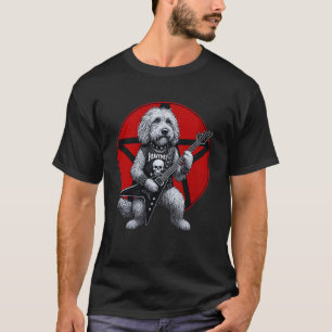T-shirt Goldendoodle Guitare Métal Lourde Rock Amoureux de