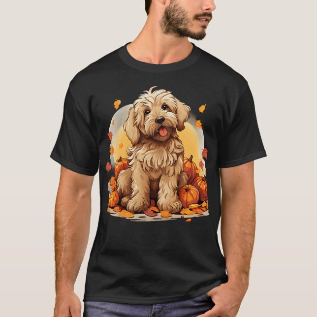 T-shirt Goldendoodle Halloween Cute and Spooky Doodle Dog  (Devant)