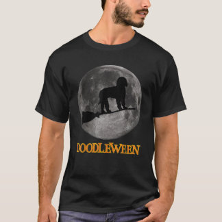 T-shirt Goldendoodle Halloween Doodleween Sorcière Doodle