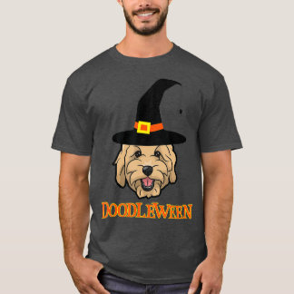 T-shirt Goldendoodle Halloween Éffrayant Golden Doodle Chi