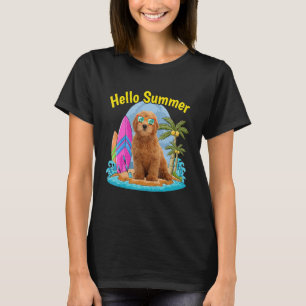 T-shirt Goldendoodle Hello Summer Chien Vacation 2022