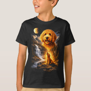T-shirt Goldendoodle Hurle À La Lune Vintage 90s Drôle