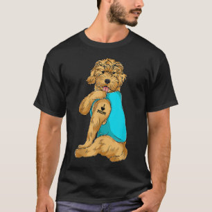 T-shirt Goldendoodle I Love Maman Tattoo Apparel Chien Mam