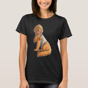 T-shirt Goldendoodle I Love Maman Tattoo Chien Fête des Mè
