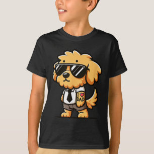 T-shirt Goldendoodle I Love Papa Funny Chien Tattoo