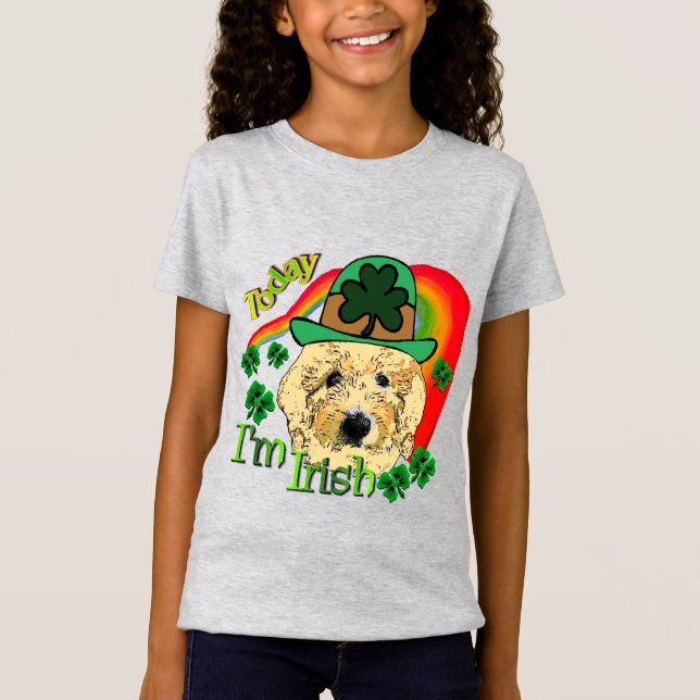 T-Shirt Goldendoodle Jour de la Saint Patrick (Devant)