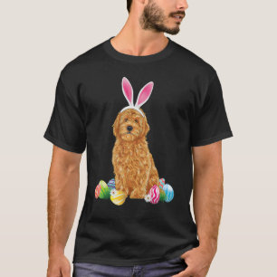 T-shirt Goldendoodle Jour de Pâques Oeufs de lapin Costume