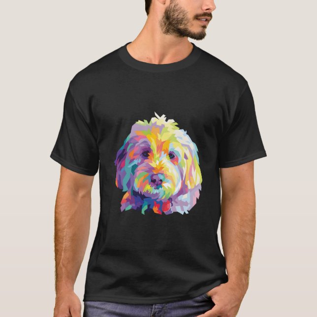 T-shirt Goldendoodle Labradoodle Colorful (Devant)