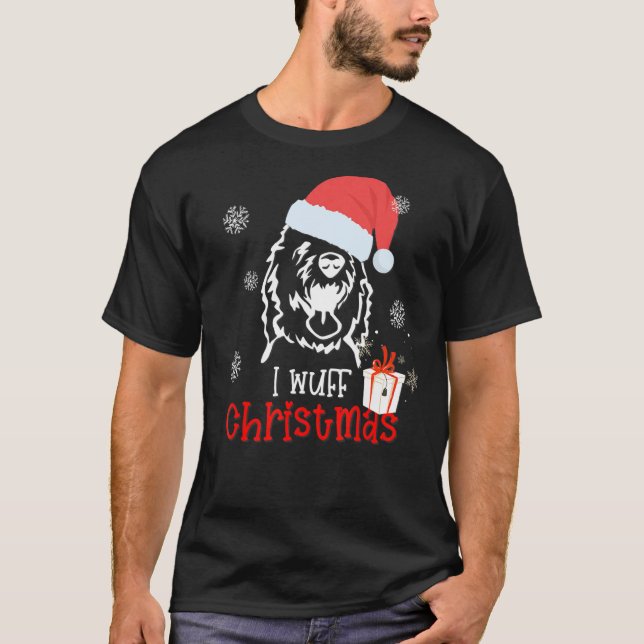 T-shirt Goldendoodle Labradoodle I Wuff Christmas Chien Lo (Devant)