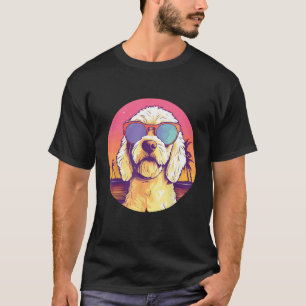 T-shirt Goldendoodle mignon Doodle doré coloré Sunglasse