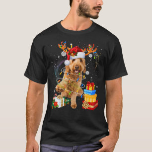 T-shirt Goldendoodle Reindeer Santa Christmas Funny Dog Pa
