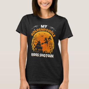T-shirt Goldendoodle Ride Shotgun Goldendoodle Chien Hallo