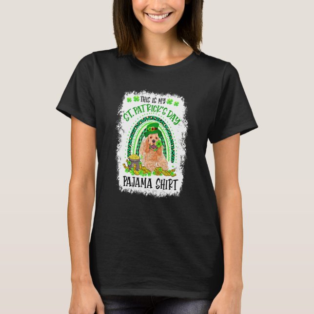 T-shirt Goldendoodle St Patrick Day Lucky Pajamas Women Me (Devant)