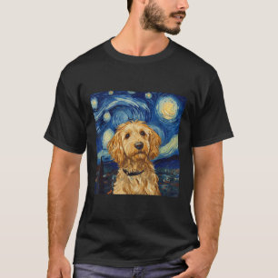 T-shirt Goldendoodle Van Gogh Starry Nuit étoilée