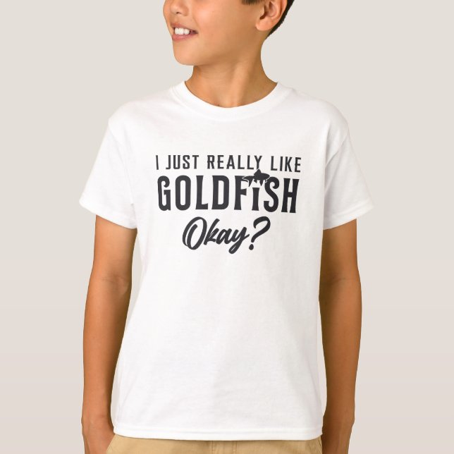 T-shirt Goldfish J'Aime Vraiment Goldfish Animal Pet (Devant)
