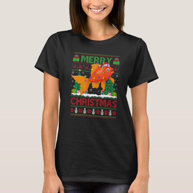T-shirt Goldfish  Xmas Tree Ugly Santa Goldfish Christmas (Devant)