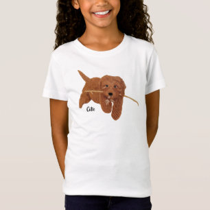 T-Shirt Goldie Golden Doodle Blanc