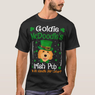 T-shirt Goldie McDoodles Irish Pub Goldendoodle St Day