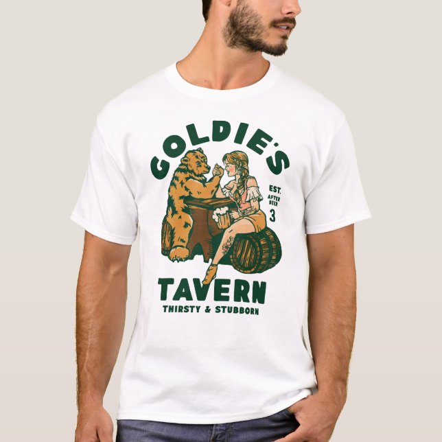 T-shirt Goldie's Tavern Femme Arm Lutte Ours Cadeau (Devant)