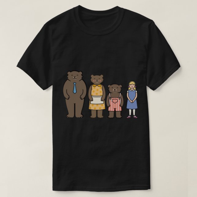 T-shirt goldilocks et les trois ours (Design devant)