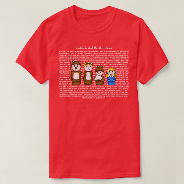 T-shirt Goldilocks et l'histoire des trois ours (Design devant)