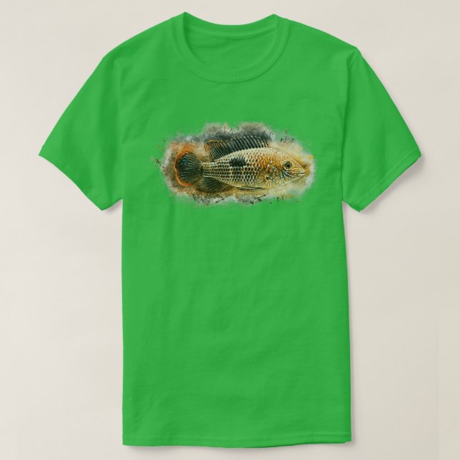 T-shirt Goldsaum cichlid Aequdens rivulatus (Design devant)