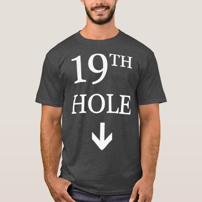 T-shirt Golf 19th Hole Arrow Down (Devant)