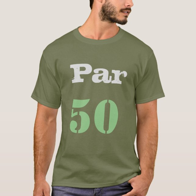 T-shirt Golf 50e anniversaire avec numéro par cinquante  (Devant)