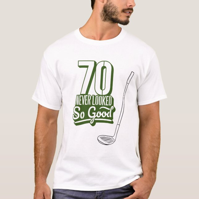 T-shirt Golf 70e Anniversaire Jamais regardé si goof (Devant)