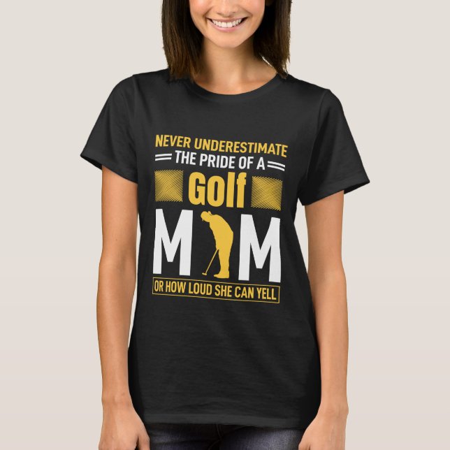 T-shirt golf amusant maman sport mot d'art (Devant)