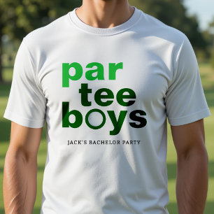 T-shirt Golf Bachelor Party Par Tee Boys Blanc