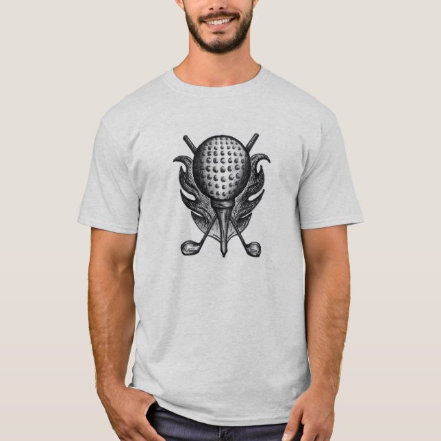 T-shirt Golf Ball Clubs Golf Golf Golf Course Tournoi (Devant)