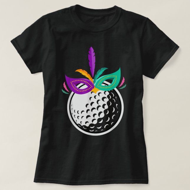T-shirt Golf Ball Mardi Gras - NOLA Mardi Gras Golf Golf (Design devant)