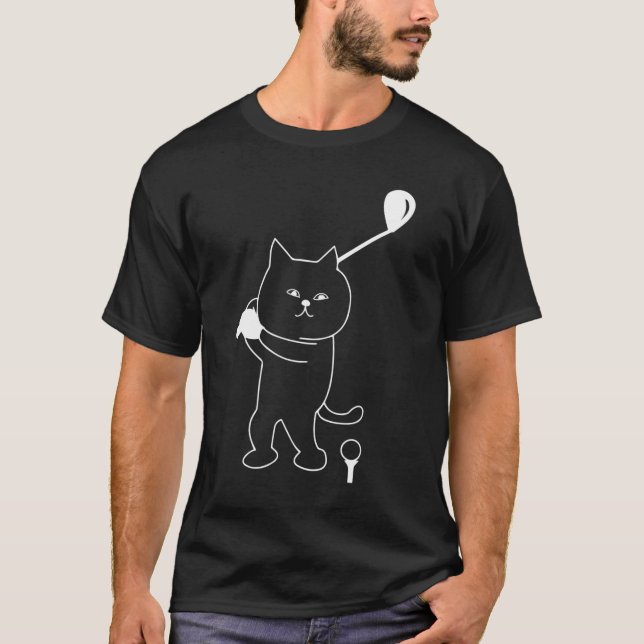 T-shirt Golf Chat papa Hommes Golfing Club Balls Putting (Devant)