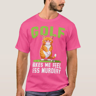 T-shirt Golf Chat Pour Femmes Hommes Drôle Golf Me Fait Se