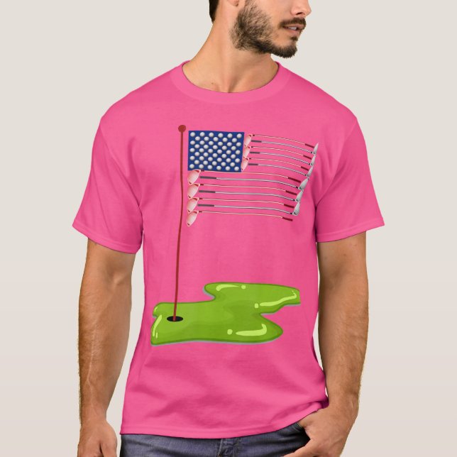 T-shirt Golf Club Us Drapeau (Devant)