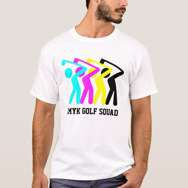 T-shirt GOLF CMYK personnalisé (Devant)