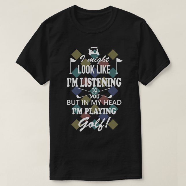 T-shirt Golf dans ma tête (Design devant)