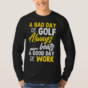 T-shirt Golf Day Golf Golfeur Trou De Swing En Un Milieu