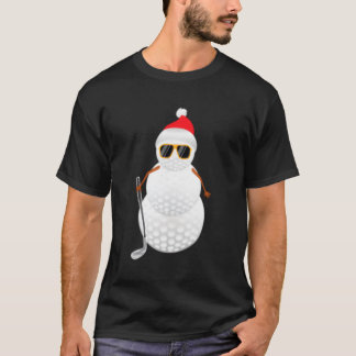 T-shirt Golf de balle de neige de père Noël