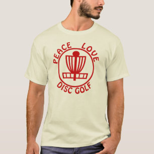 T-shirt Golf de disque d'amour de paix